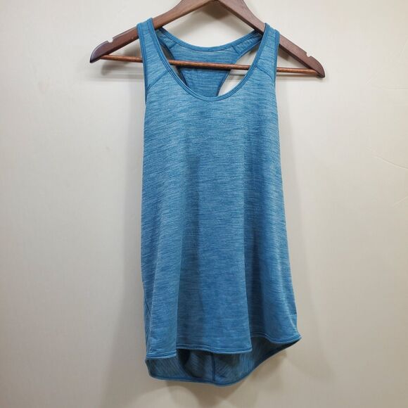 Lululemon Tank Top Womens Tall Racer Back Teal no size tag PTP 15" - Picture 1 of 7
